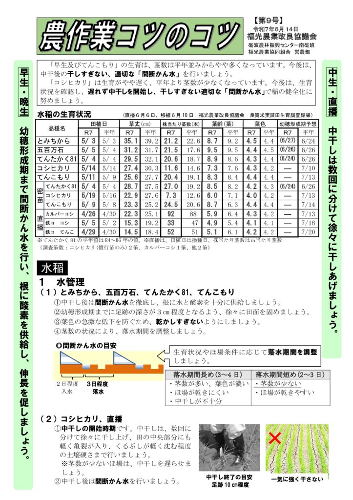 thumbnail of R7.06.12農作業コツのコツ【第９号】